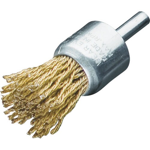 軸付エンド型ブラシコード真鍮波線0.22Φ23