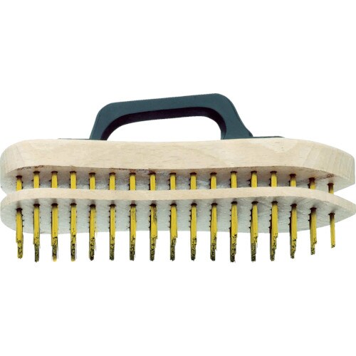 アジャスタブルハンドブラシ 真鍮メッキ線