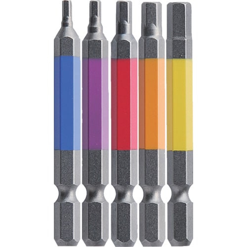 六角レンチカラービット5本組全長65mm