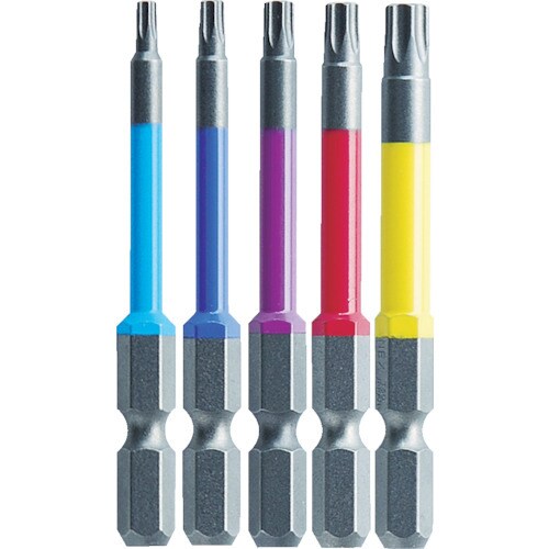 ヘクスローブカラービット5本組全長65mm