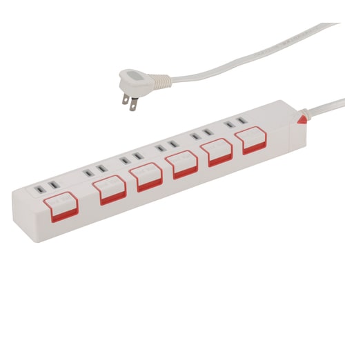 6口1.5mタップPUSHSW