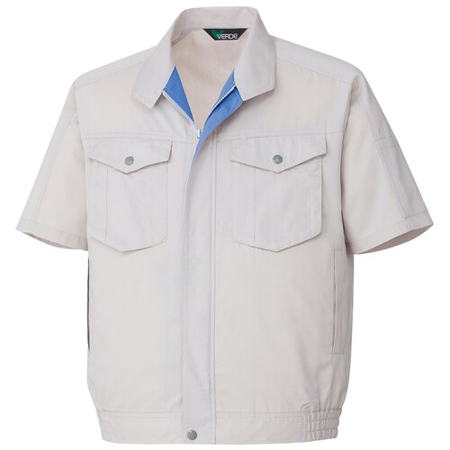 半袖ブルゾン GS341上 シルバーグレー 3L