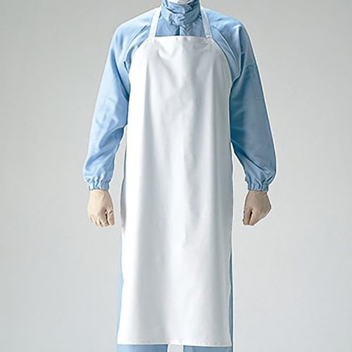 前掛 耐薬品静電性 胸付き前掛け