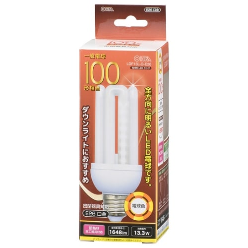 LED電球 D型 E26 13W 電球色