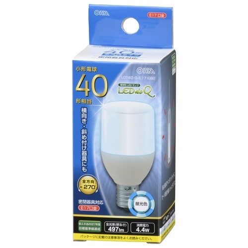 LED電球 T型 E17 4W 昼光色