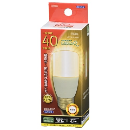 LED電球 T型 E26 4W 電球色