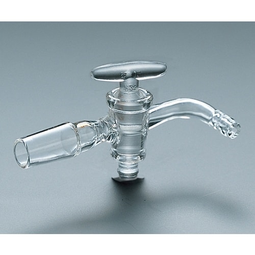 排気管曲管ガラスコックゴム止付8mm24/40透