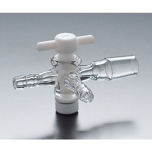 排気直管セミ・ミクロ摺付三方TコックII型透