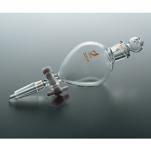 丸形分液ロート(下部摺・TC付)1000mL透明摺