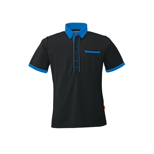 ポロシャツ BK×BL SW526−75−SS
