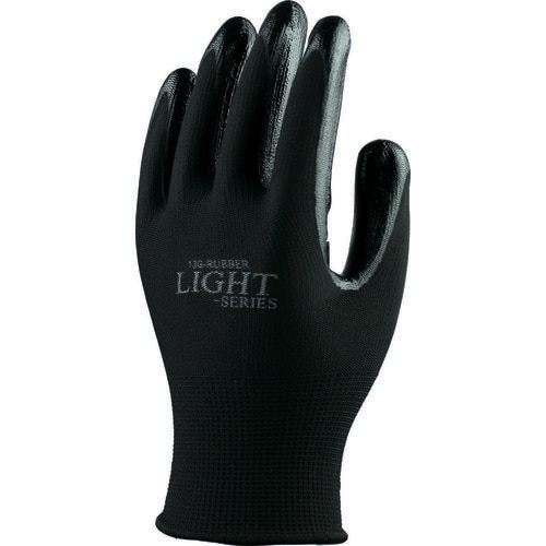 13Gニトリル背抜き手袋 10P BK L