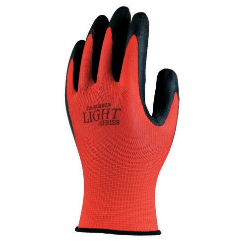 13G天然ゴム背抜き手袋 10P RD M