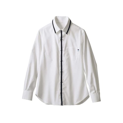 シャツ 長袖 ホワイト/BK SS