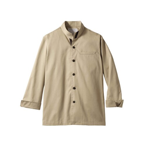 コックジャケット 長袖 ベージュ/ブラウン SS
