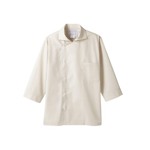 コックシャツ兼用7分袖ベージュエコ6−693 3L