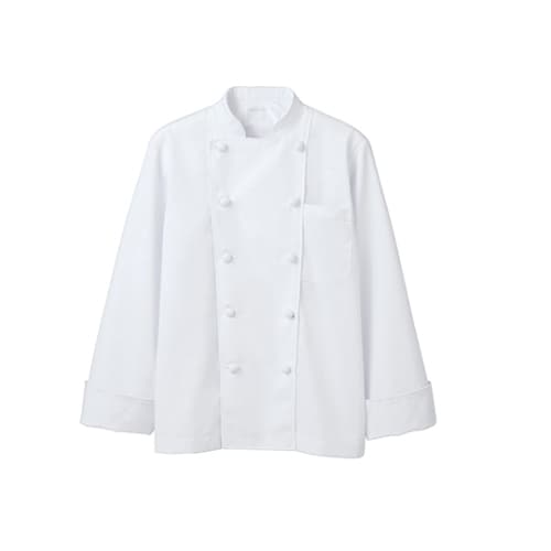 コックコート 男女兼用 長袖 白 6−911 M