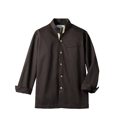 コックジャケット兼用 長袖 ブラウン/茶 S
