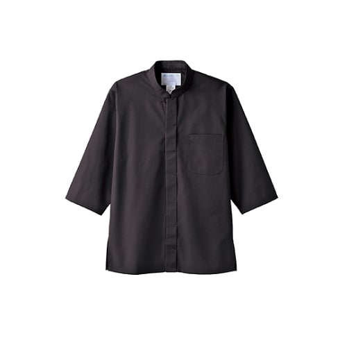 調理シャツ 男女兼用 7分袖 黒 2−235 M