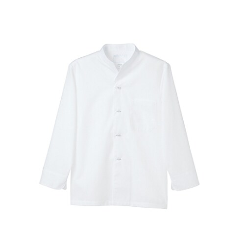 調理シャツ 男女兼用 長袖 白 2−341 M