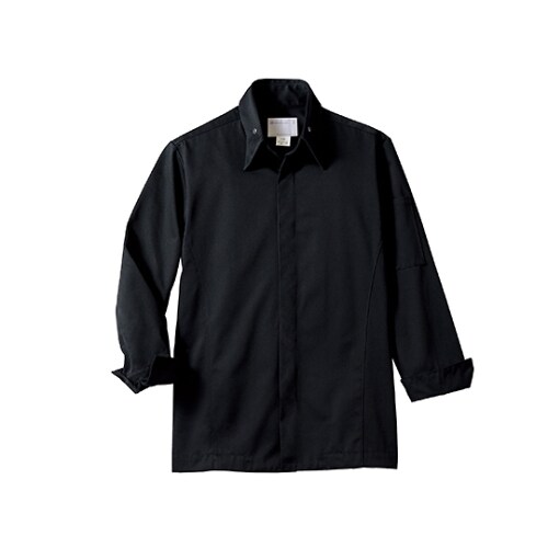 コックコート 男女兼用 長袖 黒 6−1023 S