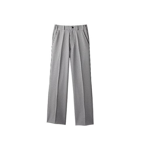 パンツ メンズ 黒チェック 両脇ゴム7−841 L