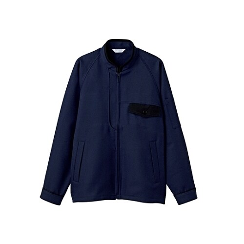 ブルゾン 男女兼用 長袖 ネイビー/黒 LL