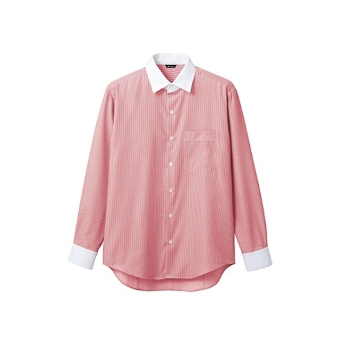 シャツ メンズ 長袖 ワインストライプ L