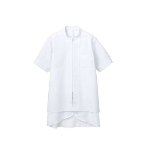 ブルゾン 男女兼用 半袖 白 8−722 L