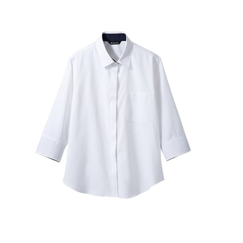 シャツ レディス 7分袖 白 13