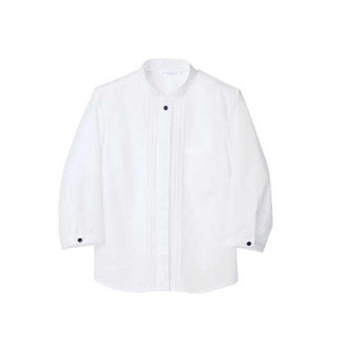 シャツ レディス 7分袖 白 エコ 11