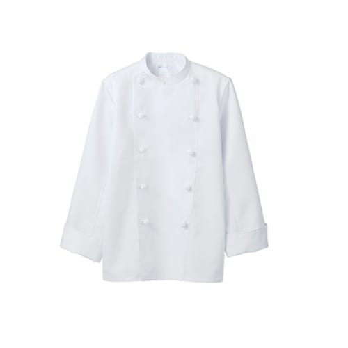コックコート 男女用 長袖 白 S