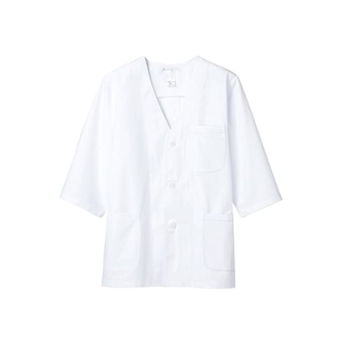 調理衣 メンズ 7分袖 白 1−617 5L