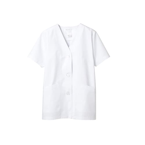 調理衣 レディス 半袖 白 1−012 LL