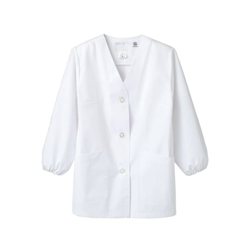 調理衣 レディス 長袖 白 エコ 1−431 M