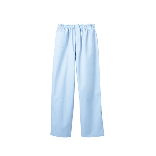 パンツ 男女兼用 サックス 裾インナー付 M