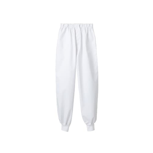 パンツ 男女兼用 白 裾フライス 7−599 4L