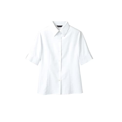 ブラウス 5分袖 白 BK2162−2 5