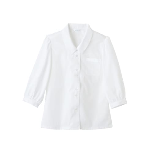 ブラウス レディス 7分袖 白 9