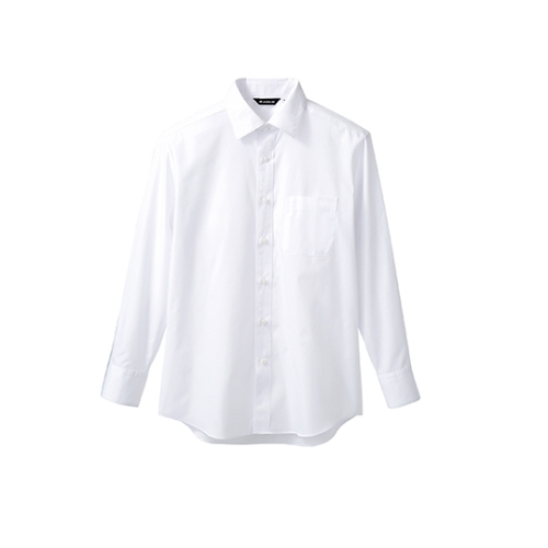 シャツ 男女兼用 長袖 白 BS2581−2 6L