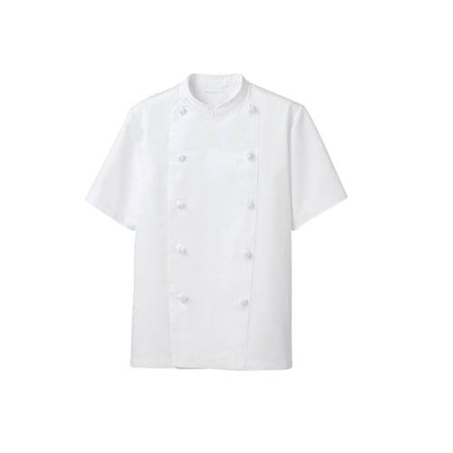 コックコート 男女兼用 半袖 白 5L