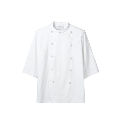 コックコート 男女兼用 7分袖 白 LL