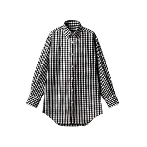 シャツ 長袖 黒チェック SS