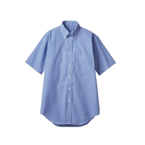 シャツ 半袖 BLチェック M