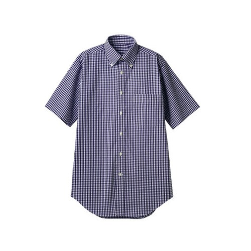シャツ 半袖 NVチェック L CM2504−9