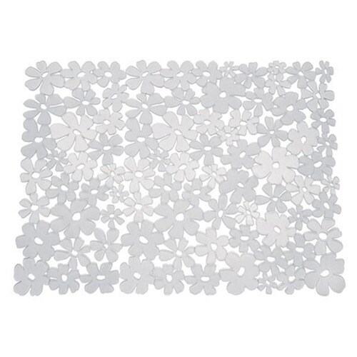シンクマット花柄 L クリアー
