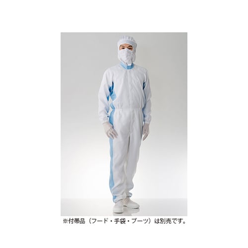 防塵ツナギ服 白×青FC131A−12 LL