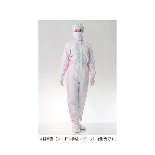 無塵衣 白×ピンクFC132B−14 4L