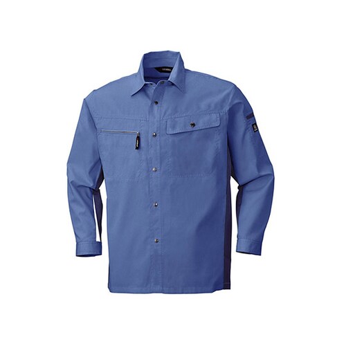 長袖シャツ BL×GRY 6655−53−5L