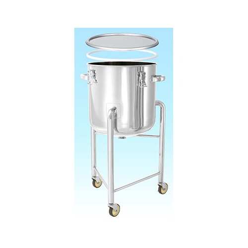 PTFEパッキン付鏡板型密閉容器 脚付 36L