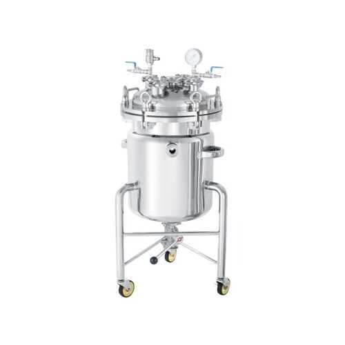 ジャケット型フランジオープン加圧容器脚付加圧30L
